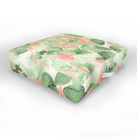 Jacqueline Maldonado Paddle Cactus Pale Green Outdoor Floor Cushion