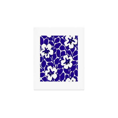 Jacqueline Maldonado Painted Floral Cobalt Art Print