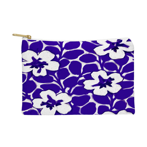 Jacqueline Maldonado Painted Floral Cobalt Pouch