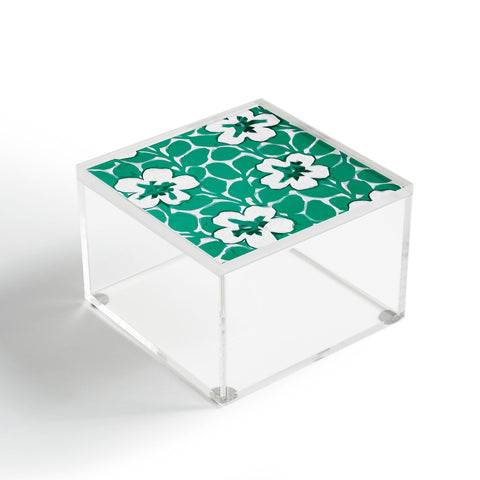 Jacqueline Maldonado Painted Floral Emerald Acrylic Box