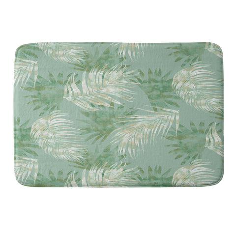 Jacqueline Maldonado Palms Overlay Green Memory Foam Bath Mat