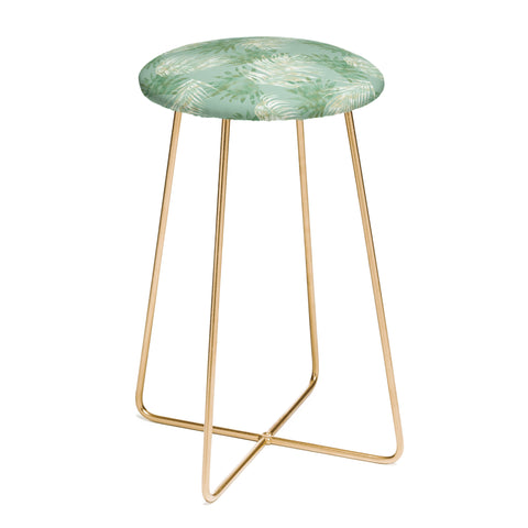 Jacqueline Maldonado Palms Overlay Green Counter Stool