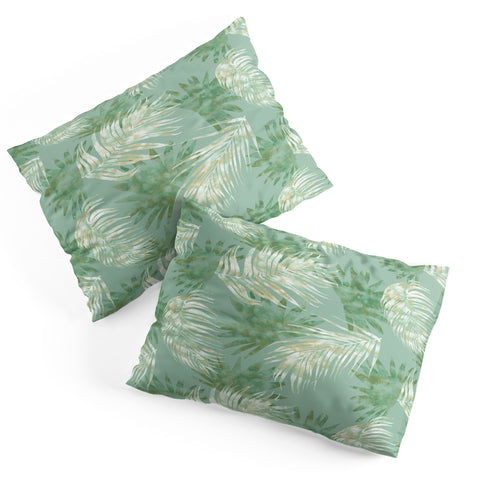 Jacqueline Maldonado Palms Overlay Green Pillow Shams