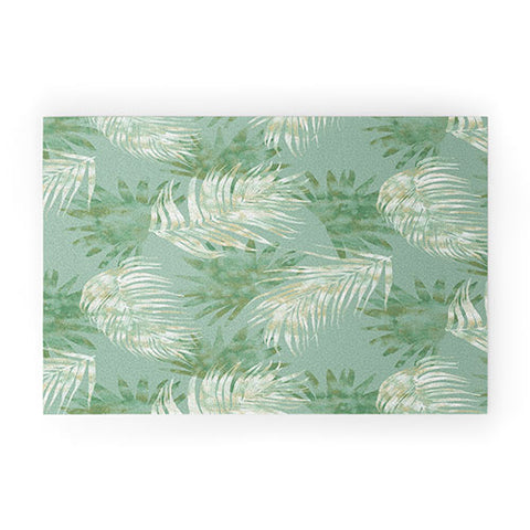 Jacqueline Maldonado Palms Overlay Green Welcome Mat