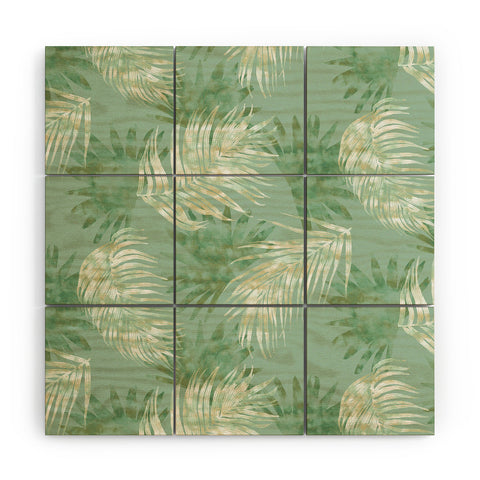 Jacqueline Maldonado Palms Overlay Green Wood Wall Mural