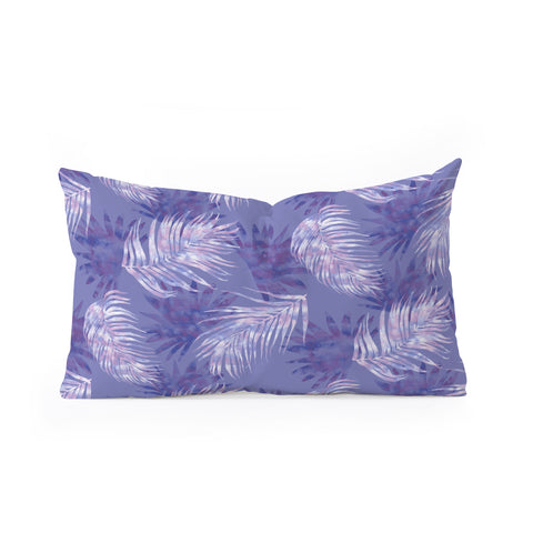 Jacqueline Maldonado Palms Overlay Purple Oblong Throw Pillow