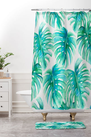 Jacqueline Maldonado Paradise Palms Shower Curtain And Mat