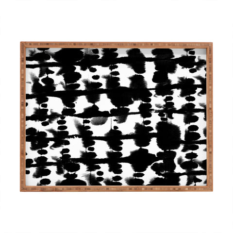 Jacqueline Maldonado Parallel Black and White Rectangular Tray