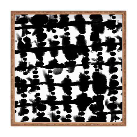 Jacqueline Maldonado Parallel Black and White Square Tray