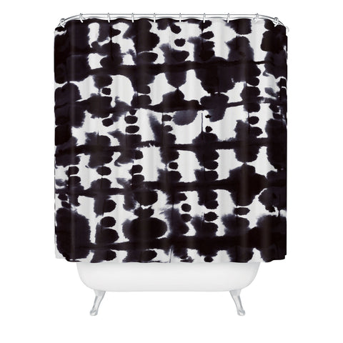 Jacqueline Maldonado Parallel Cool Black Shower Curtain