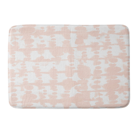 Jacqueline Maldonado Parallel Pale Peach Memory Foam Bath Mat