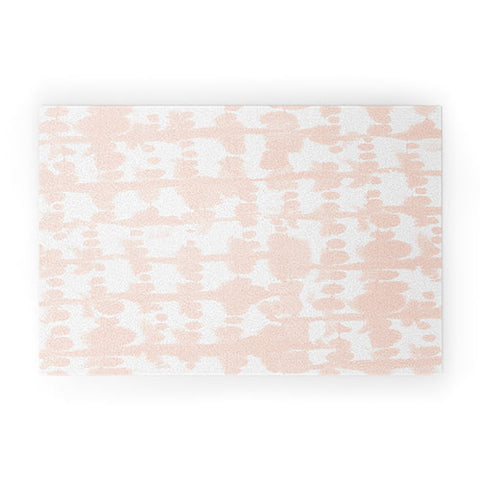 Jacqueline Maldonado Parallel Pale Peach Welcome Mat