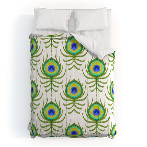 Jacqueline Maldonado Peacock Feather Ikat Comforter