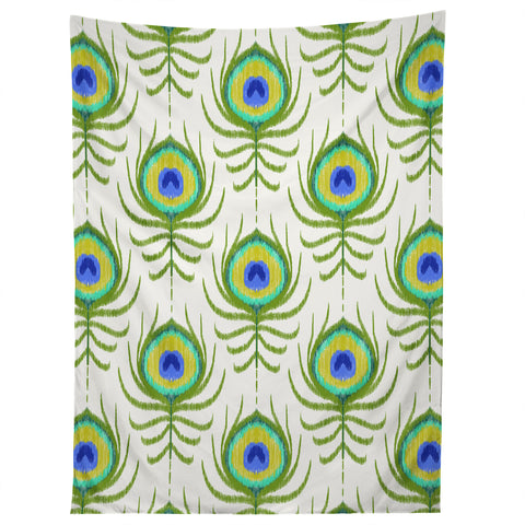 Jacqueline Maldonado Peacock Feather Ikat Tapestry