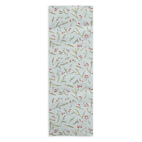 Jacqueline Maldonado Pine and Berries Cool Blue Yoga Towel