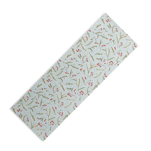 Jacqueline Maldonado Pine and Berries Cool Blue Yoga Mat