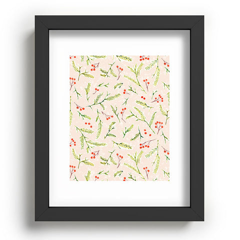 Jacqueline Maldonado Pine and Berries Crystal Pink Recessed Framing Rectangle