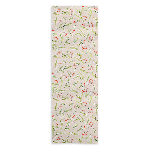 Jacqueline Maldonado Pine and Berries Crystal Pink Yoga Towel
