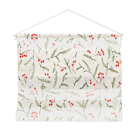Jacqueline Maldonado Pine and Berries Neutral Wall Hanging Landscape