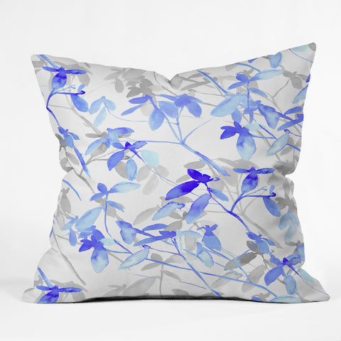 Jacqueline Maldonado Premonition Blue Outdoor Throw Pillow