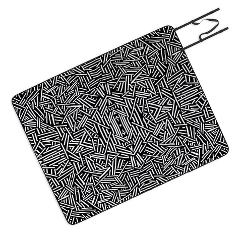 Jacqueline Maldonado Radiate Black White Picnic Blanket