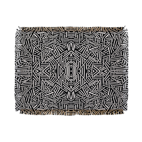 Jacqueline Maldonado Radiate Black White Throw Blanket