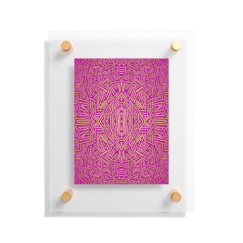Jacqueline Maldonado Radiate Raspberry Gold Floating Acrylic Print