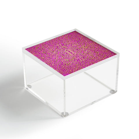 Jacqueline Maldonado Radiate Raspberry Gold Acrylic Box