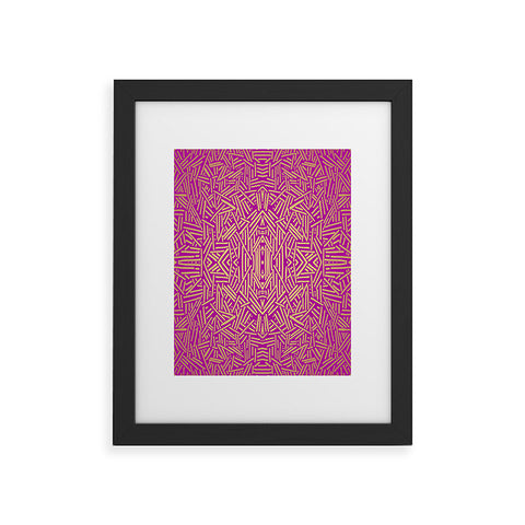 Jacqueline Maldonado Radiate Raspberry Gold Framed Art Print