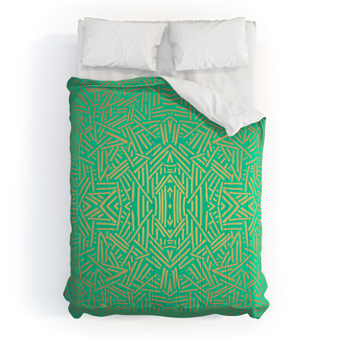 Jacqueline Maldonado Radiate Teal Gold Comforter