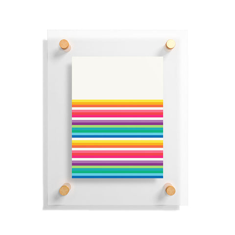 Jacqueline Maldonado Rainbow Stripe Floating Acrylic Print