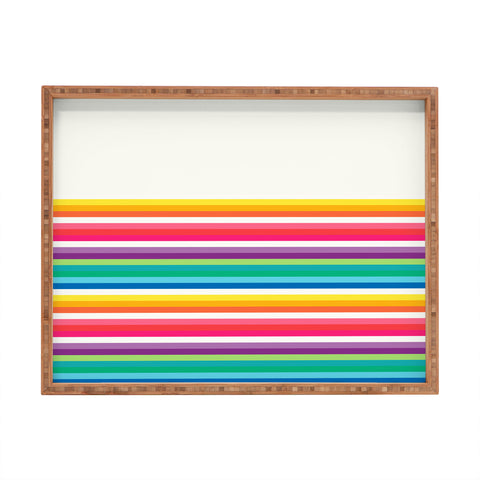 Jacqueline Maldonado Rainbow Stripe Rectangular Tray