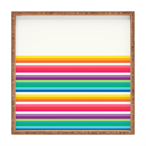 Jacqueline Maldonado Rainbow Stripe Square Tray