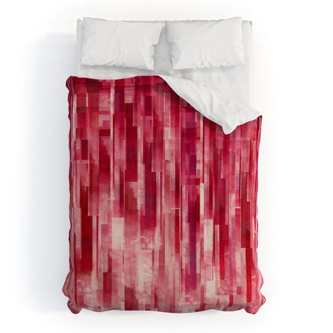 Jacqueline Maldonado Red Rain Duvet Cover