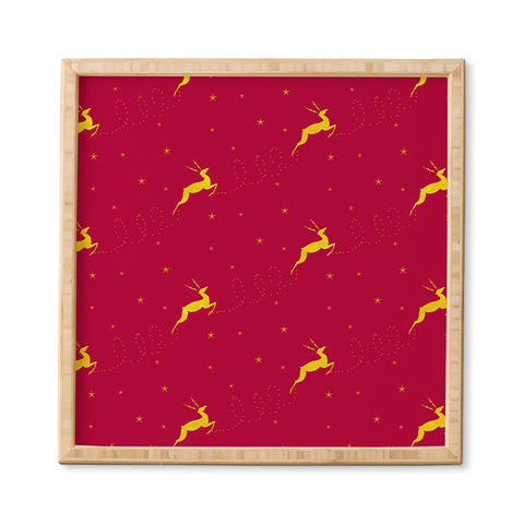 Jacqueline Maldonado Reindeer Stars Framed Wall Art