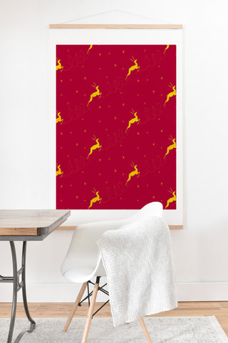 Jacqueline Maldonado Reindeer Stars Art Print And Hanger