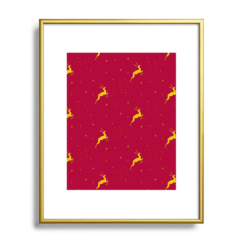 Jacqueline Maldonado Reindeer Stars Metal Framed Art Print