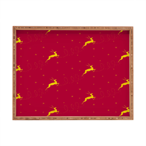 Jacqueline Maldonado Reindeer Stars Rectangular Tray