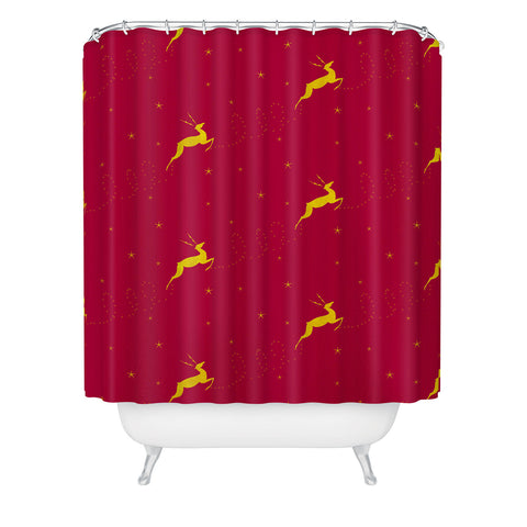 Jacqueline Maldonado Reindeer Stars Shower Curtain