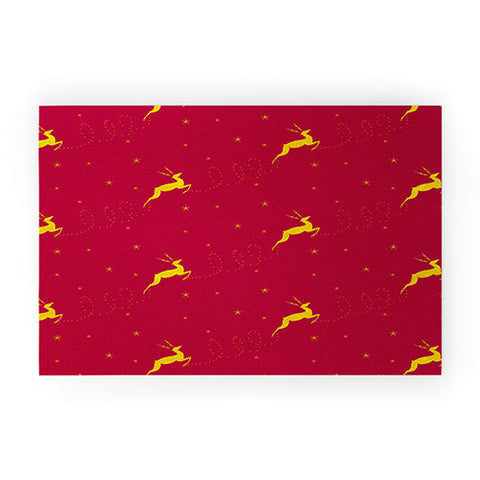 Jacqueline Maldonado Reindeer Stars Welcome Mat