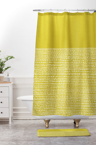 Jacqueline Maldonado Riverside Yellow Shower Curtain And Mat