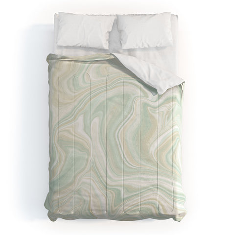 Jacqueline Maldonado Sand Sea Sky Marble Comforter