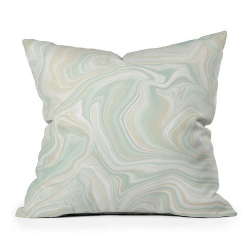 Jacqueline Maldonado Sand Sea Sky Marble Throw Pillow