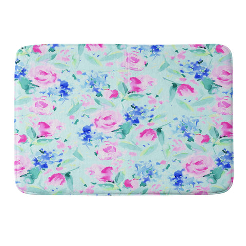 Jacqueline Maldonado Scattered Lovers Mint Memory Foam Bath Mat