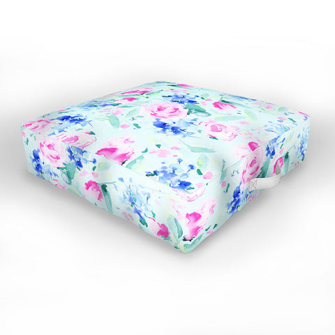 Jacqueline Maldonado Scattered Lovers Mint Outdoor Floor Cushion