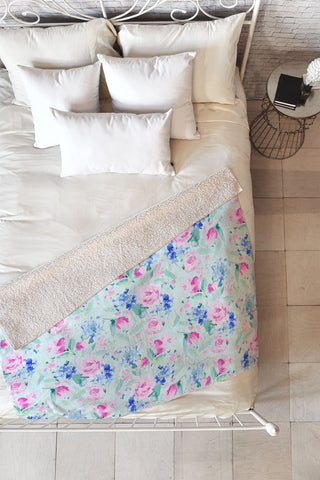 Jacqueline Maldonado Scattered Lovers Mint Fleece Throw Blanket