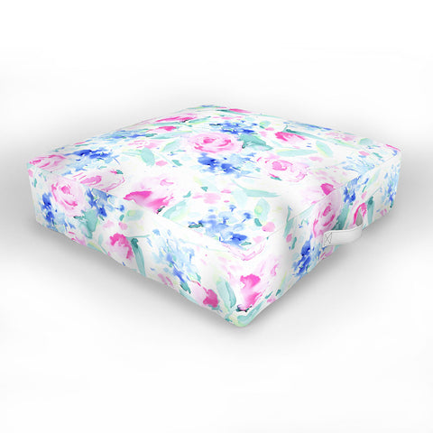 Jacqueline Maldonado Scattered Lovers White Outdoor Floor Cushion