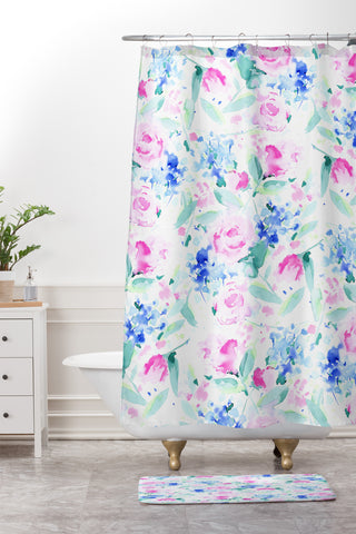 Jacqueline Maldonado Scattered Lovers White Shower Curtain And Mat