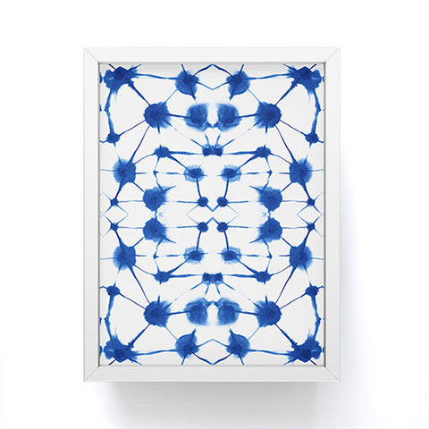 Jacqueline Maldonado Shibori Colorblock Blue Framed Mini Art Print