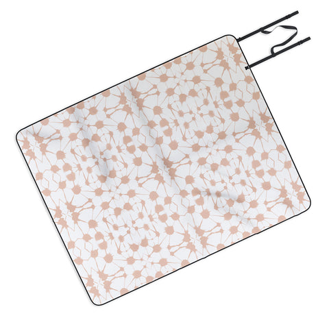 Jacqueline Maldonado Shibori Colorblock Nude Pink Picnic Blanket